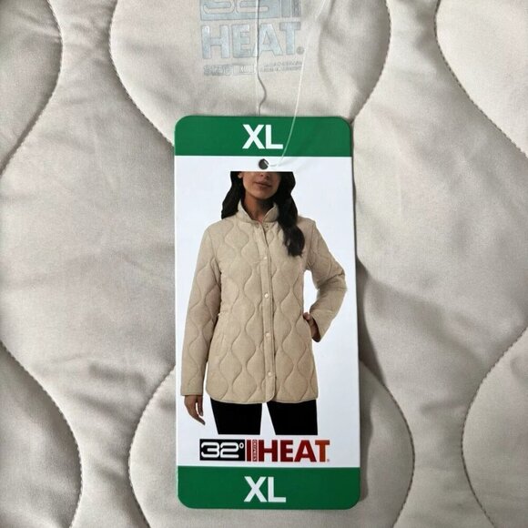 NWT - 32 Degrees Ladies' Quilted Cream Jacket – Size XL - Picture 4 of 6